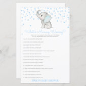 Editable What is Mammiewerend Baby shower Game (Voorkant / Achterkant)