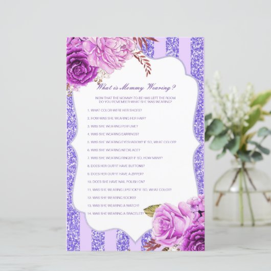 Editable What is Mammiewerend Baby shower Game (Staand voorkant)