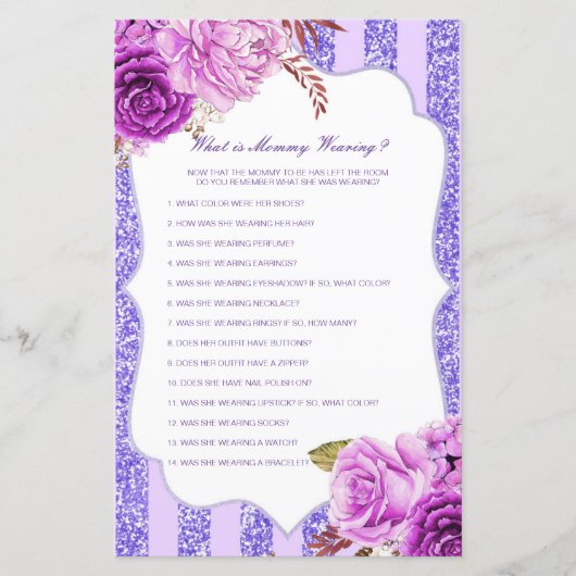 Editable What is Mammiewerend Baby shower Game (Voorkant)