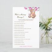 Editable What is Mammiewerend Baby shower Game (Staand voorkant)