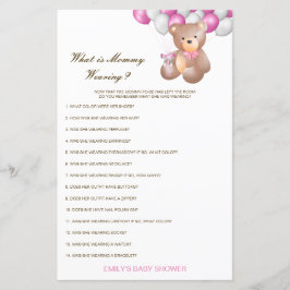 Editable What is Mammiewerend Baby shower Game