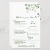 Editable What's on your Phone Bridal Shower Game (Voorkant / Achterkant)