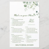 Editable What's on your Phone Bridal Shower Game (Voorkant)