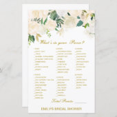 Editable What's on your Purse Bridal Shower Game (Voorkant / Achterkant)