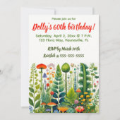Editable Whimsical Forest Flowers  Kaart (Voorkant)