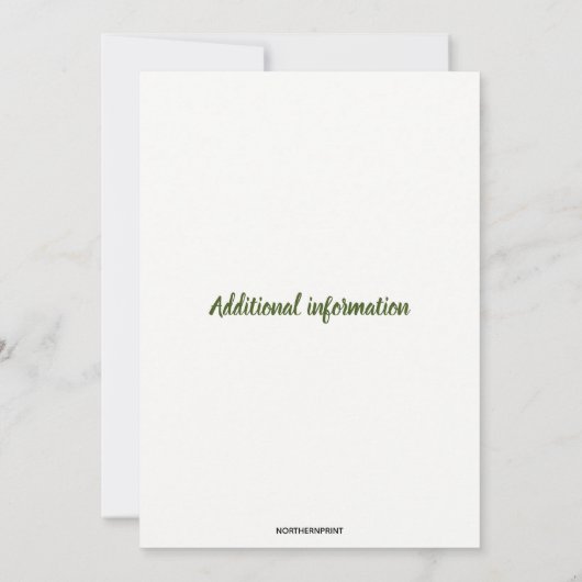 Editable Whimsical Forest Flowers Kaart (Achterkant)