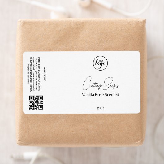 Editable White Soap Packaging Labels (Insitu)