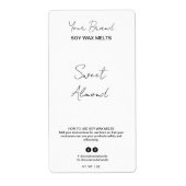 Editable White Soy Wax Melt Labels (Voorkant)