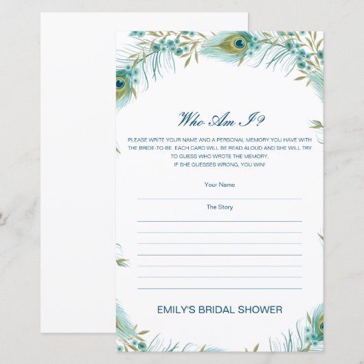 Editable Who ben I, Memory Lane Vrijgezellenfeest (Voorkant / Achterkant)