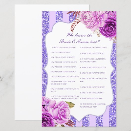 Editable Who kent Bride en Groom Beste Kaart (Voorkant / Achterkant)