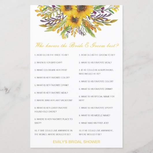 Editable Who kent Bride en Groom Beste Kaart (Voorkant)