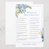 Editable Who kent Bride en Groom Beste Kaart (Voorkant / Achterkant)
