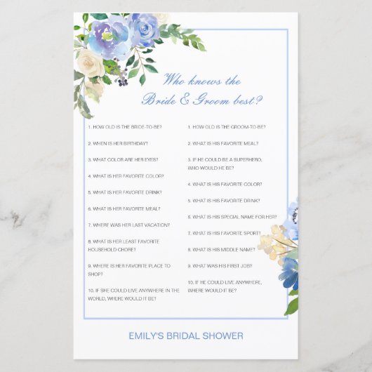 Editable Who kent Bride en Groom Beste Kaart (Voorkant)