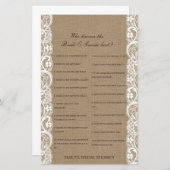 Editable Who kent Bride en Groom Beste Kaart (Voorkant / Achterkant)