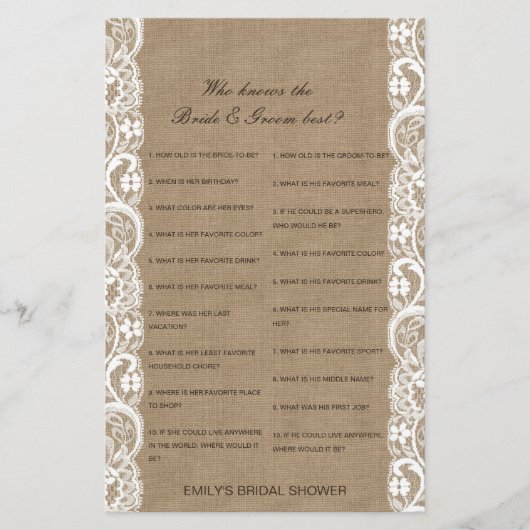 Editable Who kent Bride en Groom Beste Kaart (Voorkant)