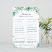 Editable Who kent Bride en Groom Beste Kaart (Staand voorkant)