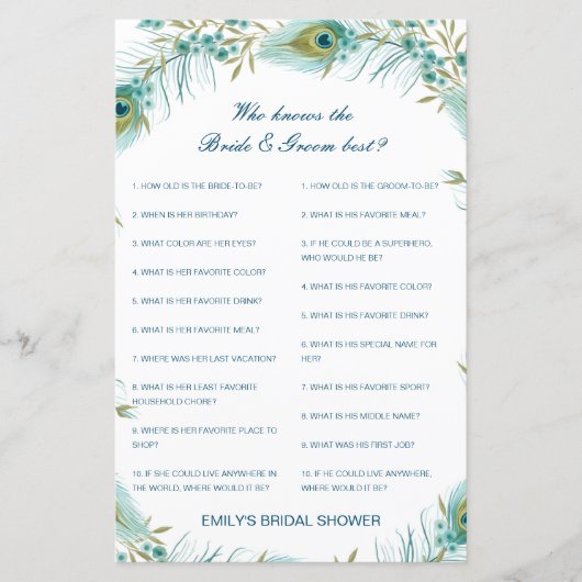 Editable Who kent Bride en Groom Beste Kaart (Voorkant)