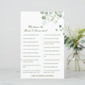Editable Who kent Bride en Groom Beste Kaart (Staand voorkant)