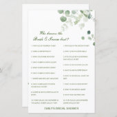 Editable Who kent Bride en Groom Beste Kaart (Voorkant / Achterkant)