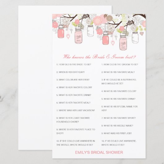 Editable Who kent Bride en Groom Beste Kaart (Voorkant / Achterkant)