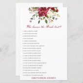 Editable Who kent het Bride Beste Spel van het Vri (Voorkant / Achterkant)