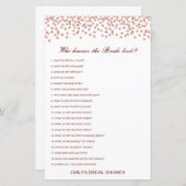 Editable Who kent het Bride Beste Spel van het Vri (Voorkant / Achterkant)