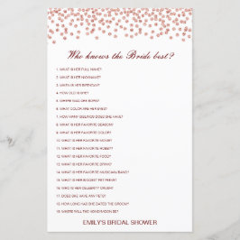 Editable Who kent het Bride Beste Spel van het Vri