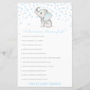 Editable Who kent het mama Beste Baby shower Game