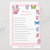 Editable Who kent het mama Beste Baby shower Game (Voorkant / Achterkant)