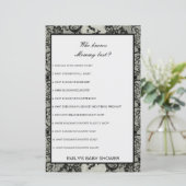 Editable Who kent het mama Beste Baby shower Game (Staand voorkant)