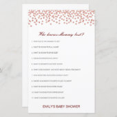 Editable Who kent het mama Beste Baby shower Game (Voorkant / Achterkant)