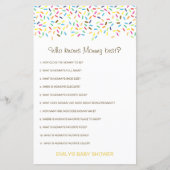Editable Who kent het mama Beste Baby shower Game (Voorkant)