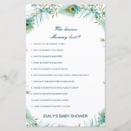 Editable Who kent het mama Beste Baby shower Game