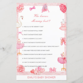 Editable Who kent het mama Beste Baby shower Game