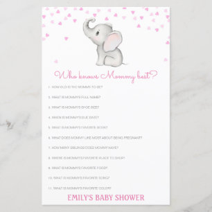 Editable Who kent het mama Beste Baby shower Game