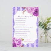 Editable Who kent het mama Beste Baby shower Game (Staand voorkant)