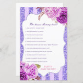 Editable Who kent het mama Beste Baby shower Game (Voorkant / Achterkant)