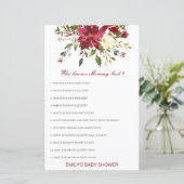 Editable Who Knows Mommy Best Baby Shower Game (Staand voorkant)