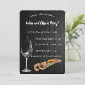 Editable Wine and Cheese Party Kaart (Staand voorkant)