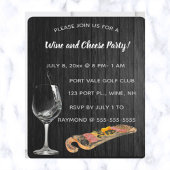 Editable Wine and Cheese Party Kaart