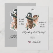 Editable Witchy Bridal Party proposal Kaart (Voorkant / Achterkant)