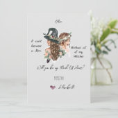 Editable Witchy Bridal Party proposal Kaart (Staand voorkant)