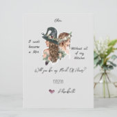 Editable Witchy Bridal Party proposal Kaart (Staand voorkant)
