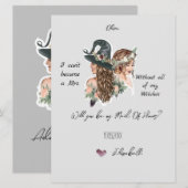 Editable Witchy Bridal Party proposal Kaart (Voorkant / Achterkant)