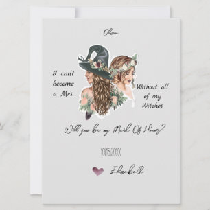 Editable Witchy Bridal Party proposal Kaart