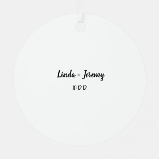 EDITABLE YEAR Happy 10 JAAR Jubileum Aangepast Metalen Ornament (Achterkant)