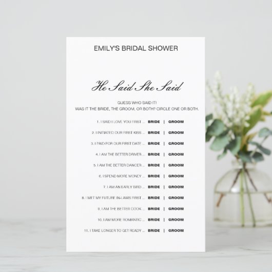 Editable zei dat ze een weduwenspel zei (Staand voorkant)