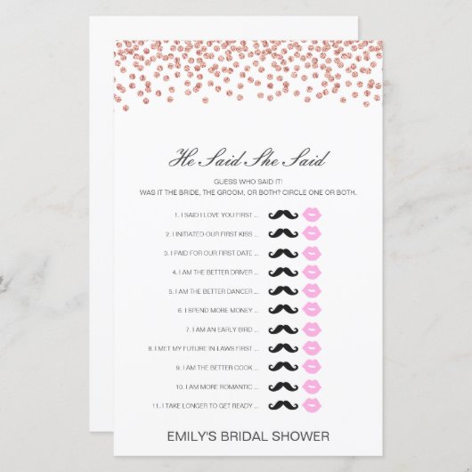 Editable zei dat ze een weduwenspel zei (Voorkant / Achterkant)