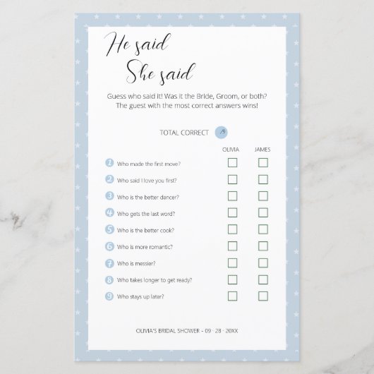 Editable zei dat ze een weduwingshower zei, (Voorkant)