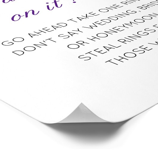 Editable Zet een Ring op het Vrijgezellenfeest Gam Poster (Hoek)